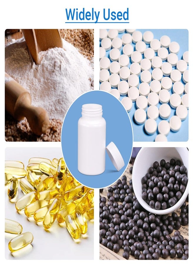 UMETASS White Pill Bottle, Empty Medicine Bottles with Screw Caps for Pills Capsules Vitamins, Food Grade Plastic Medicine Containers with Labels for Travel (1.7oz/50ml, 4 Pcs) - Image 5